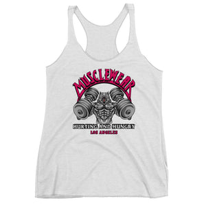 Musclewear LA (Pink) Women's Triblend Racerback Tank