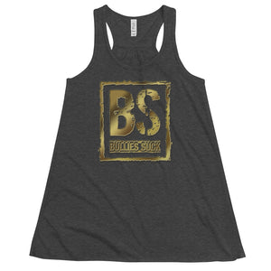 Bullies Suck Golden Women's Flowy Racerback Tank