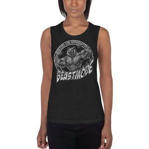 Beastmode (White) Women's Muscle Tank