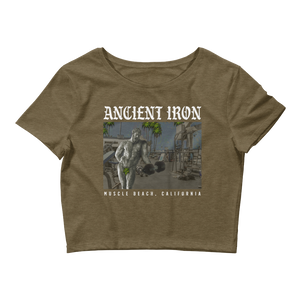 Ancient Iron Muscle Beach Women’s Crop Tee