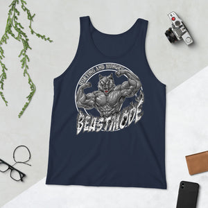 Beastmode (White) Unisex Tank