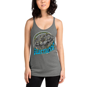 Beastmode (Blue) Women's Triblend Racerback Tank