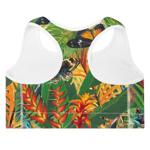 Butterfly Rainforest Padded Sports Bra