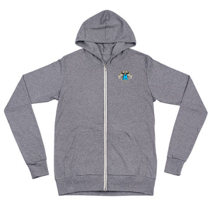 Beastmode (Blue) Lightweight Unisex Zip Hoodie