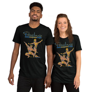 Fitting Image Couple Logo (Blue/Yellow) Unisex Triblend Tee