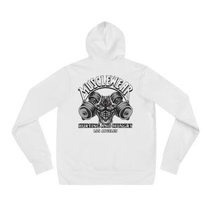 Musclewear LA (White) Unisex Fleece Hoodie