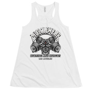 Musclewear LA (White) Women's Flowy Racerback Tank