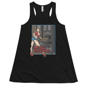 Tracking My Cookies #2 Women's Flowy Racerback Tank