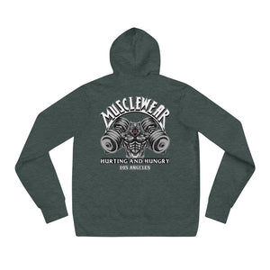 Musclewear LA (White) Unisex Fleece Hoodie