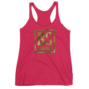 Bullies Suck Golden Women's Triblend Racerback Tank