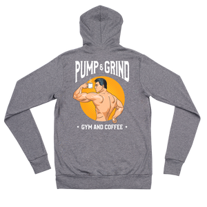 Pump & Grind Unisex Lightweight Zip Hoodie