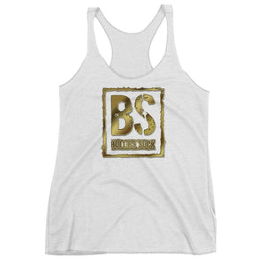 Bullies Suck Golden Women's Triblend Racerback Tank