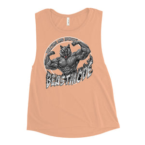 Beastmode (White) Women's Muscle Tank