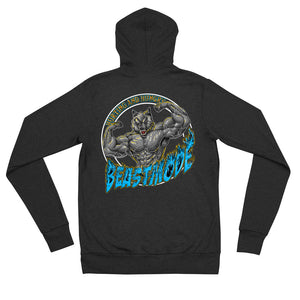 Beastmode (Blue) Lightweight Unisex Zip Hoodie