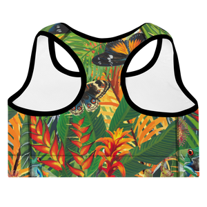 Butterfly Rainforest Padded Sports Bra