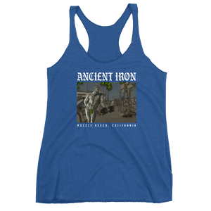 Ancient Iron Muscle Beach Triblend Women's Racerback Tank