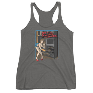 Tracking My Cookies #1 Women's Triblend Racerback Tank