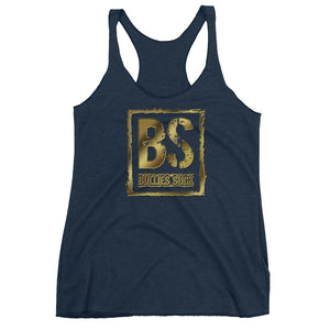 Bullies Suck Golden Women's Triblend Racerback Tank