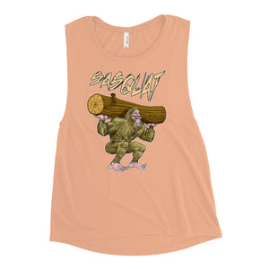 Sasquat Toon Women's Muscle Tank