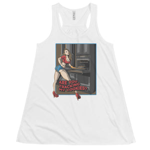 Tracking My Cookies #2 Women's Flowy Racerback Tank