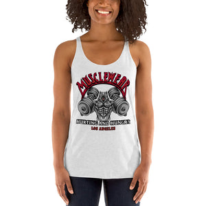 Musclewear LA (Red) Women's Triblend Racerback Tank