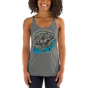 Beastmode (Blue) Women's Triblend Racerback Tank