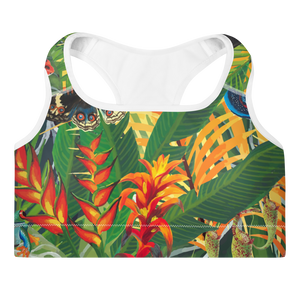 Butterfly Rainforest Padded Sports Bra