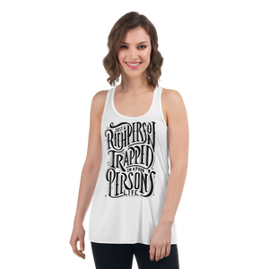 Just a Rich Person's Women's Flowy Racerback Tank