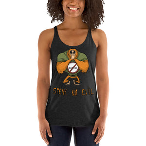 Speak No Evil Women's Triblend Racerback Tank