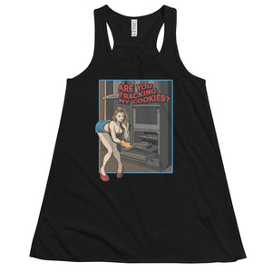 Tracking My Cookies #1 Women's Flowy Racerback Tank