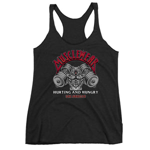 Musclewear LA (Red) Women's Triblend Racerback Tank