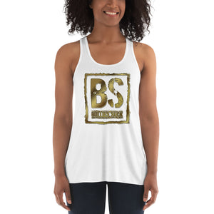 Bullies Suck Golden Women's Flowy Racerback Tank