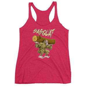 Sasquat Toon Women's Triblend Racerback Tank