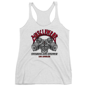 Musclewear LA (Red) Women's Triblend Racerback Tank