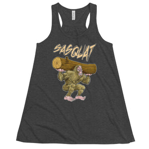 Sasquat Toon Women's Flowy Racerback Tank