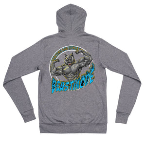 Beastmode (Blue) Lightweight Unisex Zip Hoodie