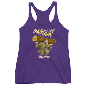 Sasquat Toon Women's Triblend Racerback Tank