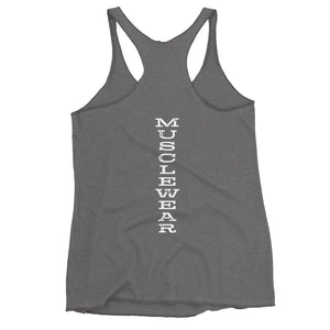 Beastmode (Blue) Women's Triblend Racerback Tank