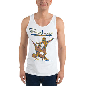 Fitting Image Couple Logo (Blue/Yellow) Unisex Tank