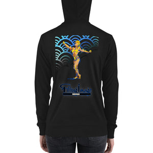 Fitting Image Deco Unisex Lightweight Zip Hoodie