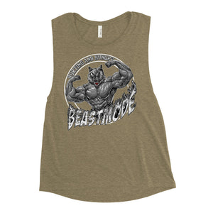 Beastmode (White) Women's Muscle Tank