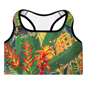 Butterfly Rainforest Padded Sports Bra