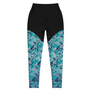 Jade Compression Sports Leggings (Stained Glass-Light)