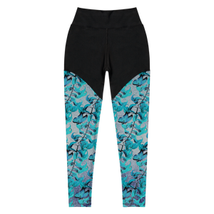 Jade Compression Sports Leggings (Stained Glass-Light)