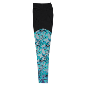 Jade Compression Sports Leggings (Stained Glass-Light)